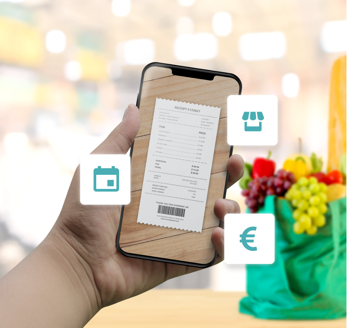 Foto dello scontrino sul cellulare